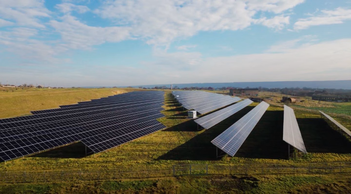 3.44 MW solar plant in Chircaiesti, Moldova, featuring LONGi solar modules.